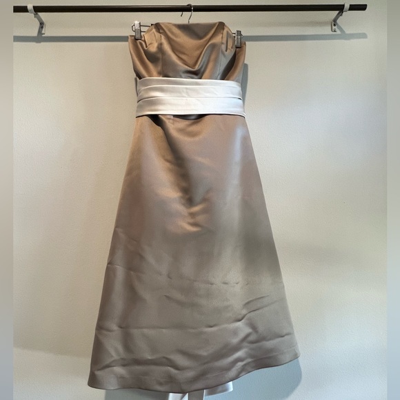 multi strap bridesmaid dress Pink Sleeveless Brocade A Line Midi Dress